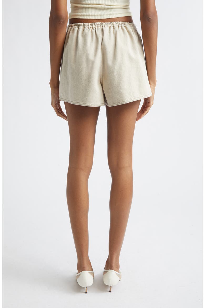 De-Nîmes Amelo Cotton & Hemp Shorts, Alternate, color, LIGHT BEIGE