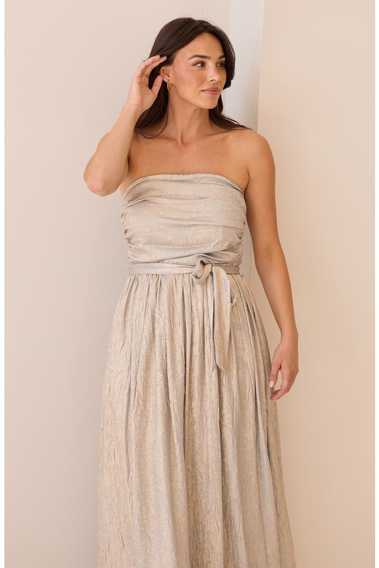 Avalon Strapless Dress, Alternate, color, CHAMPAGNE