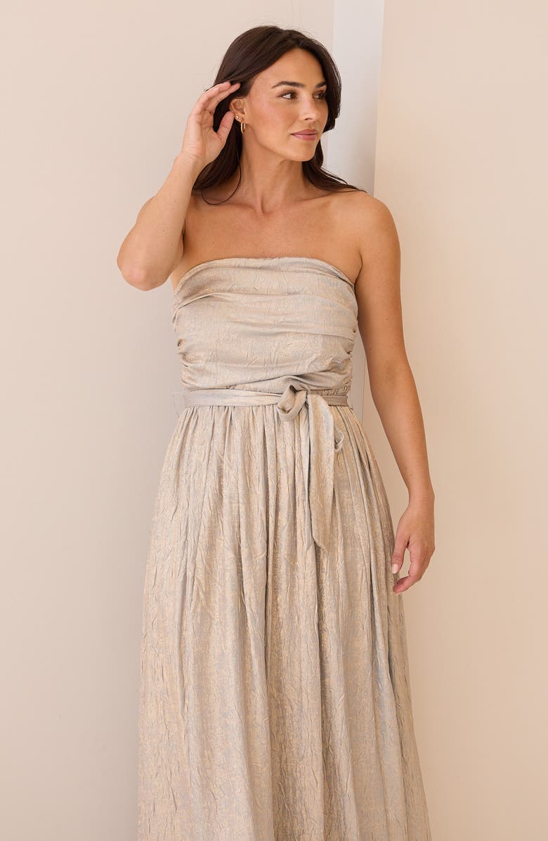 Brave+True Avalon Strapless Dress, Alternate, color, Champagne