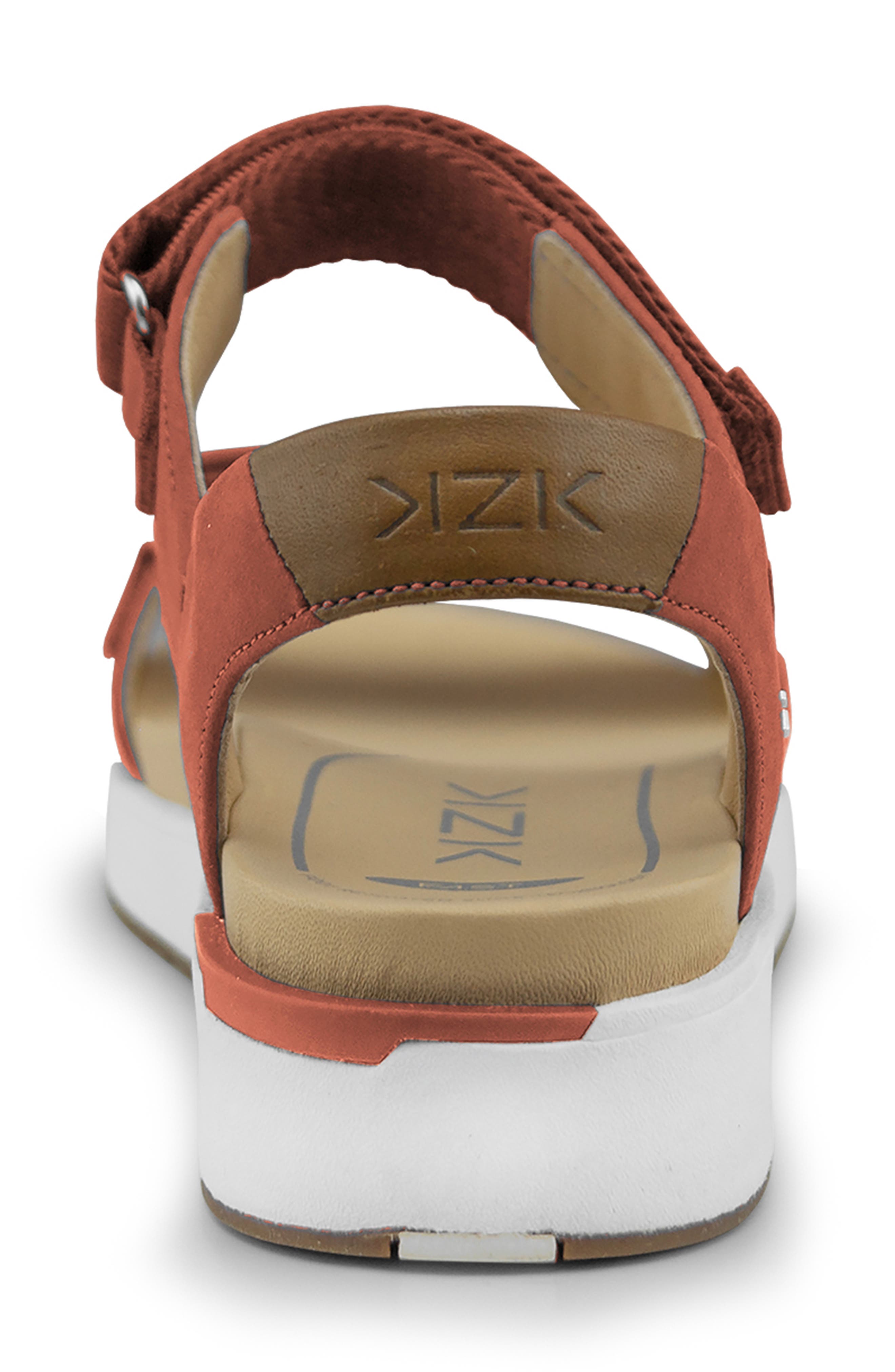 Piza Hands-Free Sandal, Alternate, color, ORANGE LEATHER