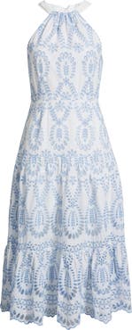 Chelsea28 Cotton Eyelet Tiered Dress