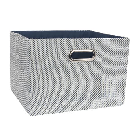 Blue Foldable/Collapsible Storage Bin/Basket Organizer with Handles