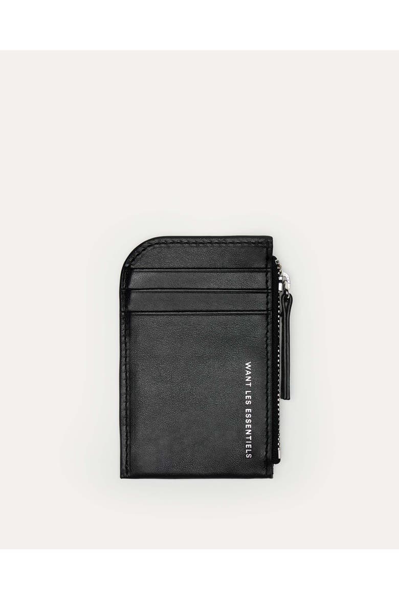 Arch Smooth Leather Cardholder, Main, color, Black
