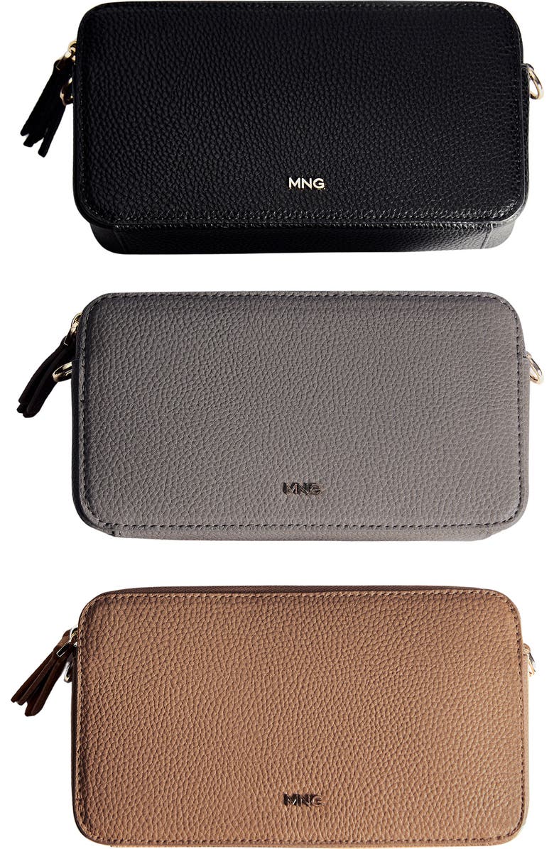 MANGO Faux Leather Shoulder Bag, Alternate, color,