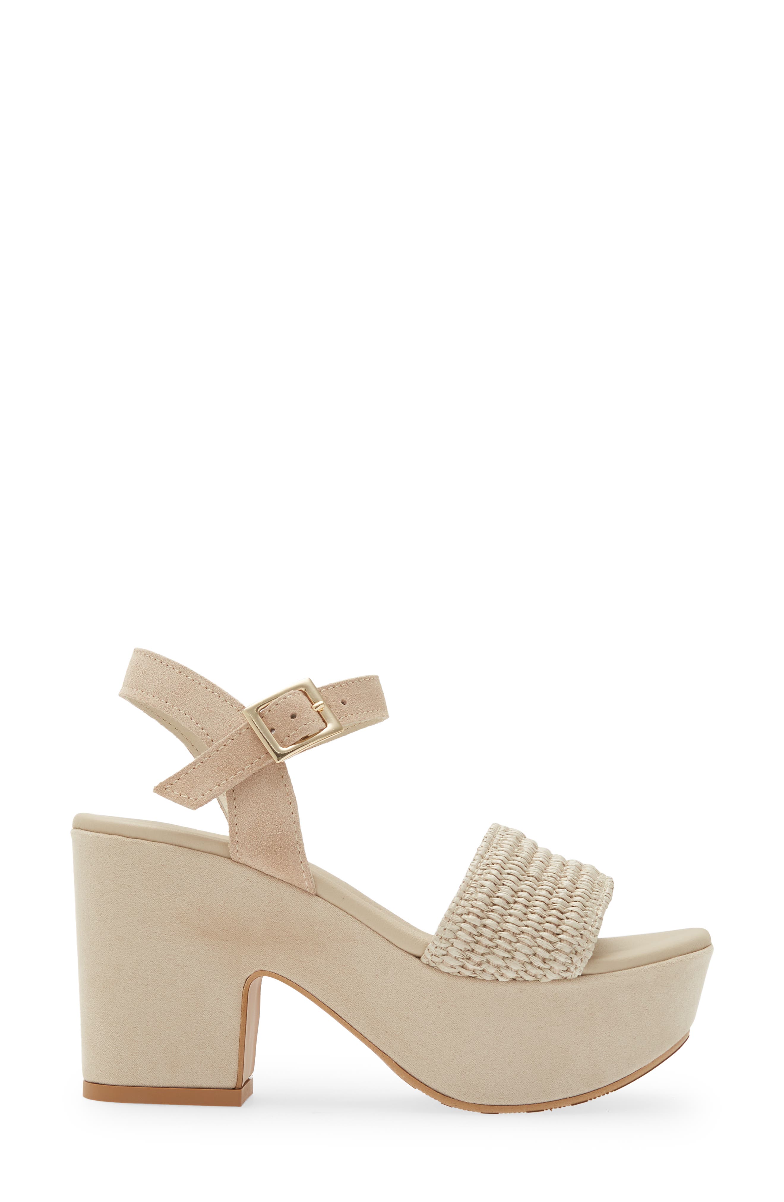 Cordani Liona Raffia Platform Sandal, Alternate, color, Sint Beige