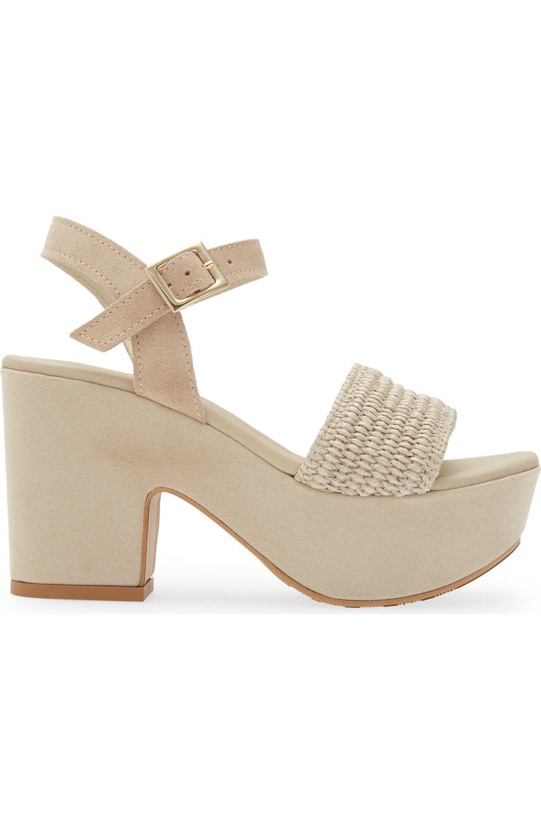 Cordani Liona Raffia Platform Sandal, Alternate, color, Sint Beige