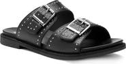 ara Elm Studded Buckle Strap Slide Sandal