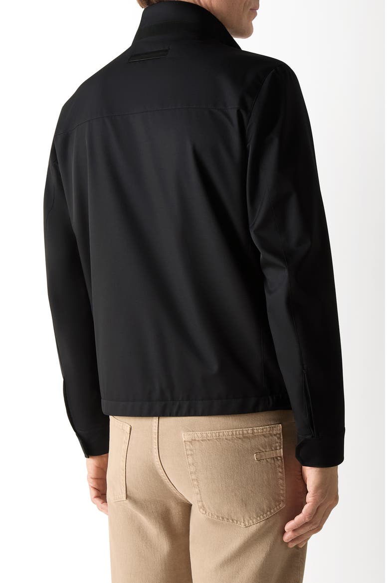 Stand Collar Jacket, Alternate, color, BLACK