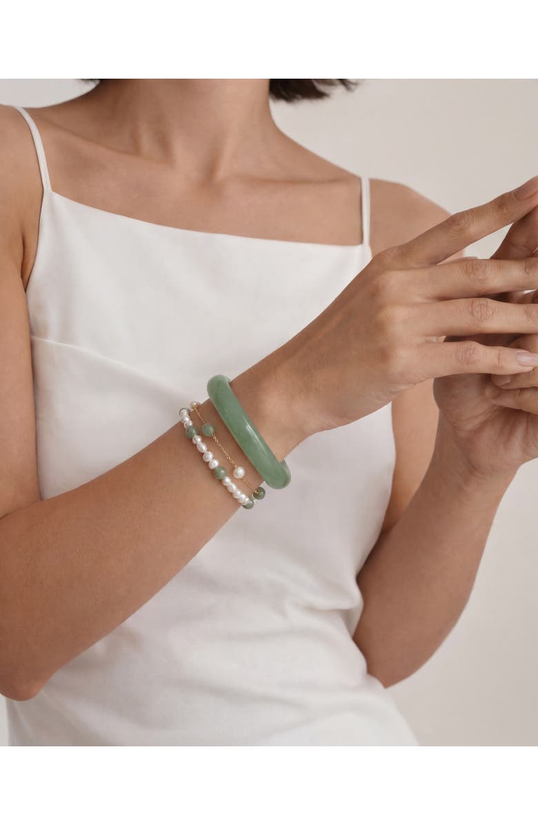 seree Smoke Opaque Green Jade Stone Bangle, Alternate, color,
