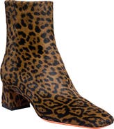 Santoni Women's animal-print cavallino ankle boot
