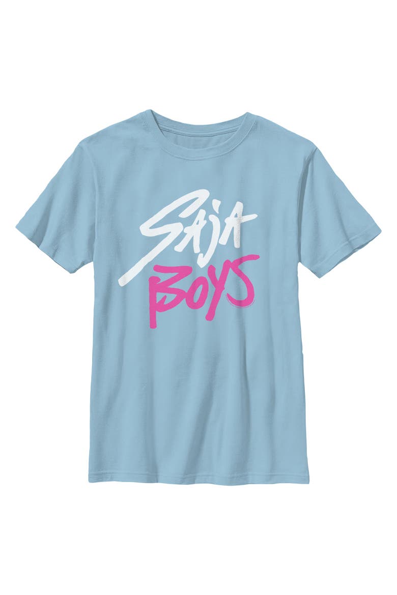 Boys' Saja Boys' Logo Graphic Short Sleeve T-Shirt, Main, color, Light Blue