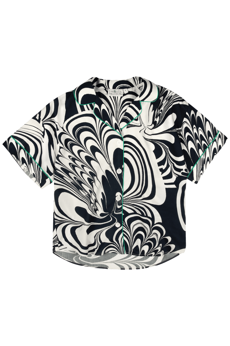 Dream Button-Up Printed Camp Shirt, Main, color, Nuva Black