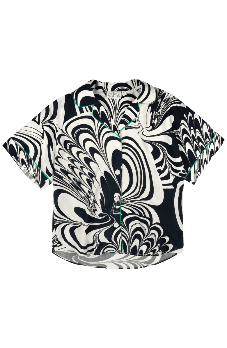 Untitled in Motion Dream Button-Up Printed Camp Shirt, Main, color, Nuva Black