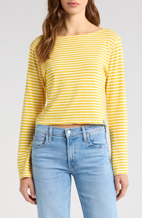 The Skipper Bell Stripe Long Sleeve Cotton T-Shirt