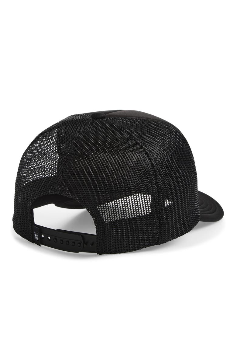 Big Bear Patch Snapback Trucker Hat, Alternate, color, BLACK
