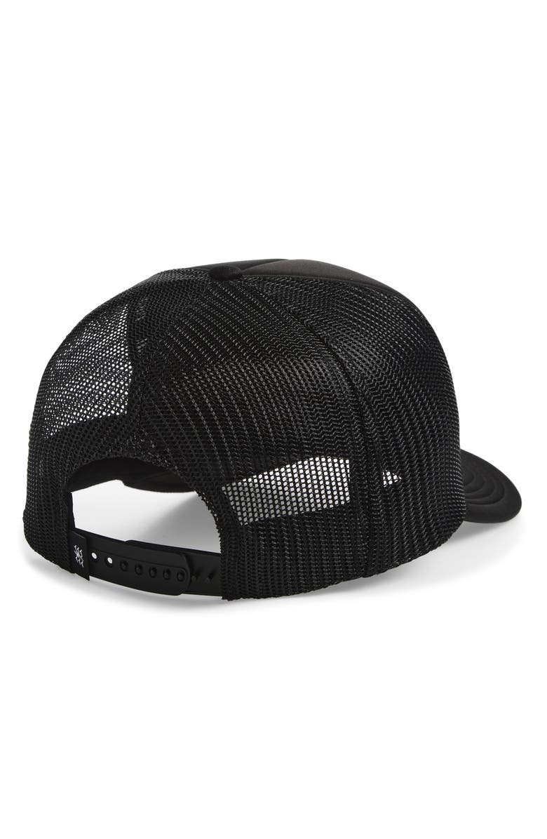 Local Beach Big Bear Patch Snapback Trucker Hat, Alternate, color, Black