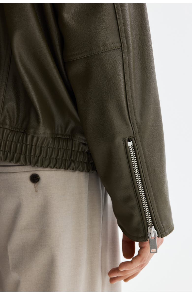 H&M Coated Jacket, Alternate, color, Khaki Green