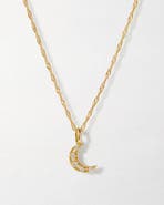Edge of Ember Moon Diamond Necklace