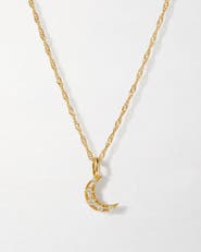 Edge of Ember Moon Diamond Necklace