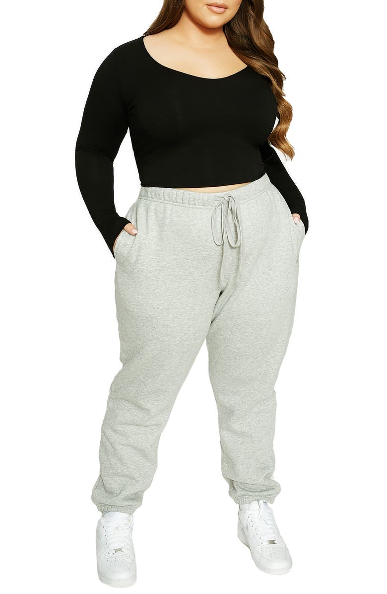 Naked Wardrobe x Lori Harvey Scoop Neck Crop Top, Alternate, color,