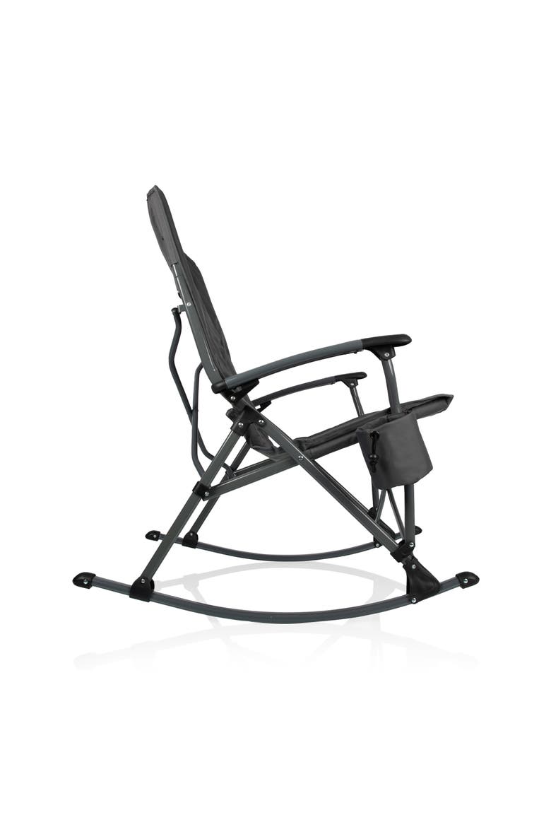 Outdoor Rocking Camp Chair, Alternate, color, Gunmetal Gray