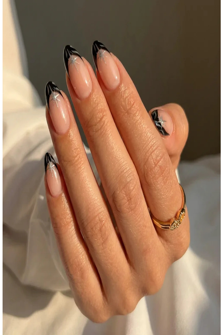 Midnight Spark Almond Press-On Nails, Alternate, color, Midnight Spark