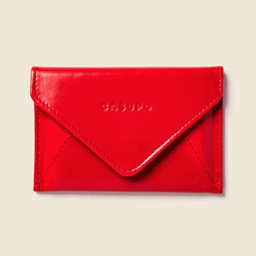 Casupo Mini Envelope Wallet With Rfid Protection In Red