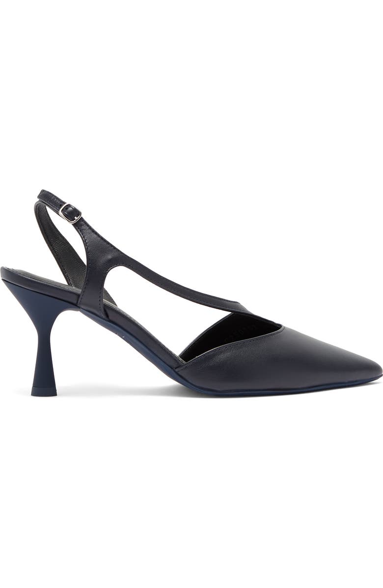 AGL Leather Asymmetric Ankle Strap Pump, Alternate, color,