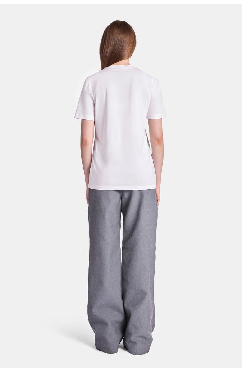 KATE BARTON Pierced Glass Bag Unisex T-shirt, Alternate, color, White