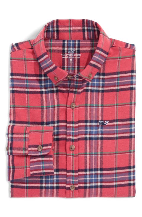 Kids' Plaid Cotton Flannel Button-Down Shirt (Big Kid)