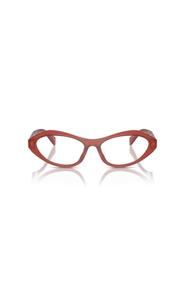 Prada 55mm Irregular optical glasses, Alternate, color, Red