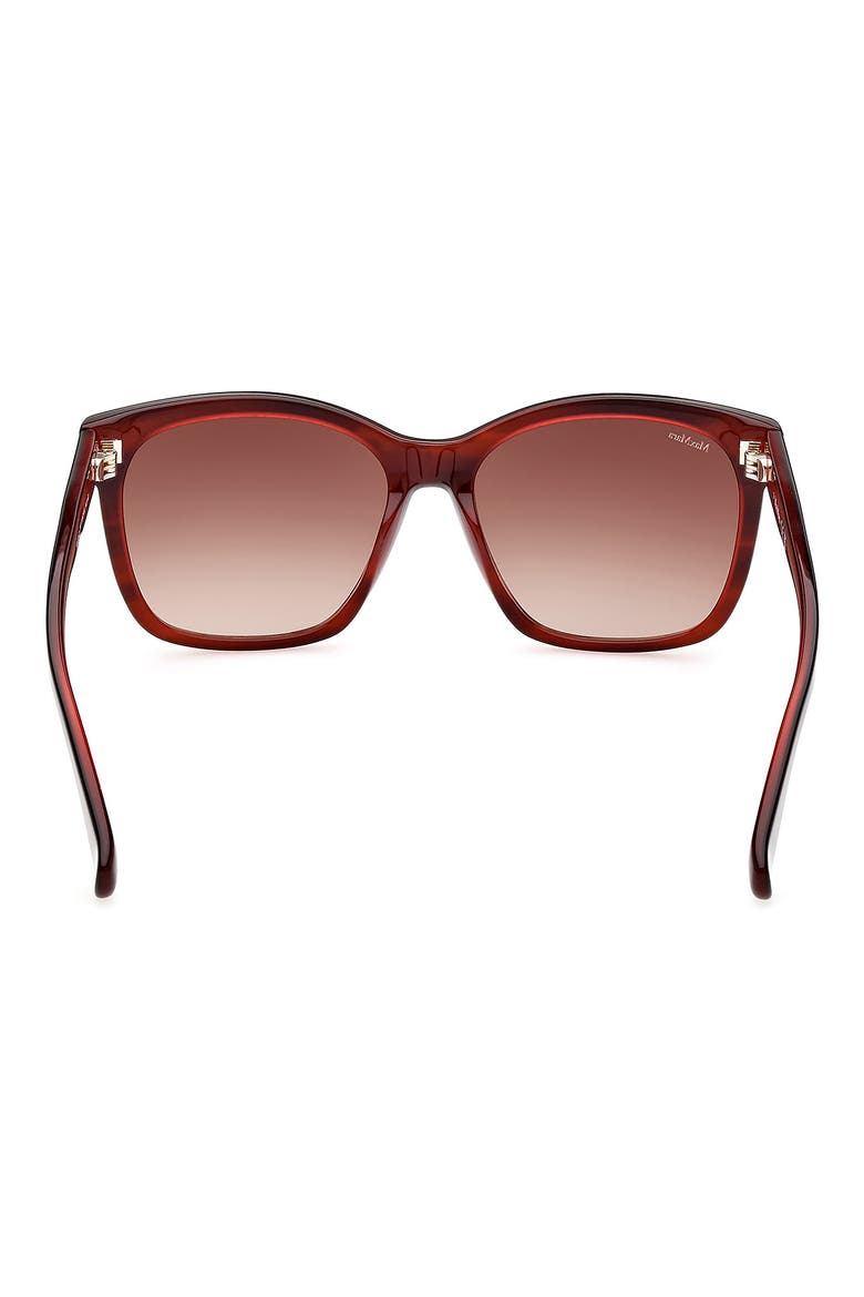 56mm Gradient Square Sunglasses, Alternate, color, SHINY BILAYER RED HORN OPAL