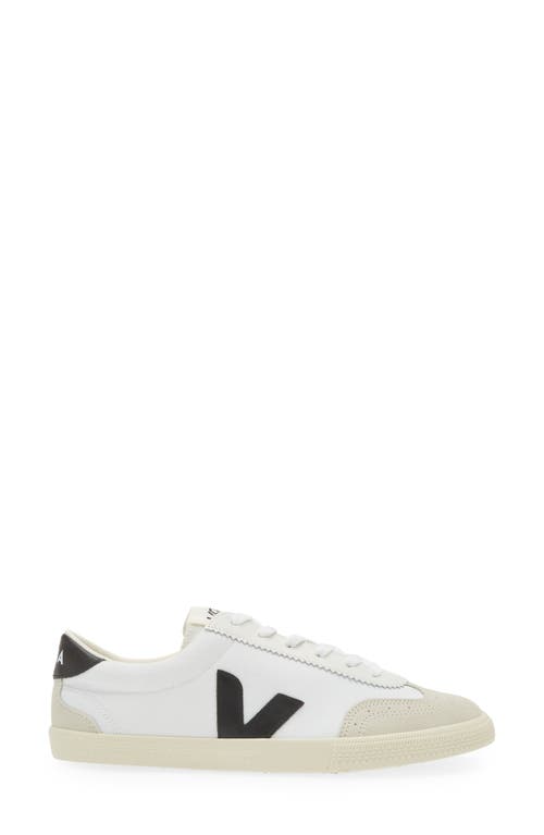 Veja V-10 White Sneakers With Side Logo Application In Leather Unisex In White Black