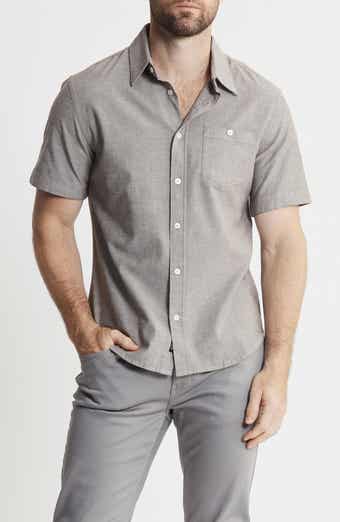 JACHS Classic Oxford Short Sleeve Button-Up Shirt