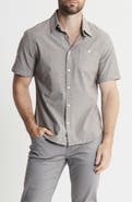 JACHS Classic Oxford Short Sleeve Button-Up Shirt