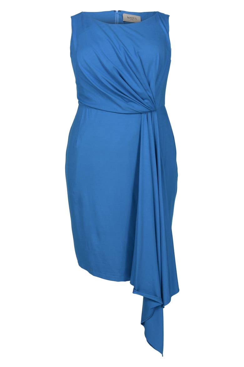 Adele Ruched Sheath Dress, Alternate, color, BLUE