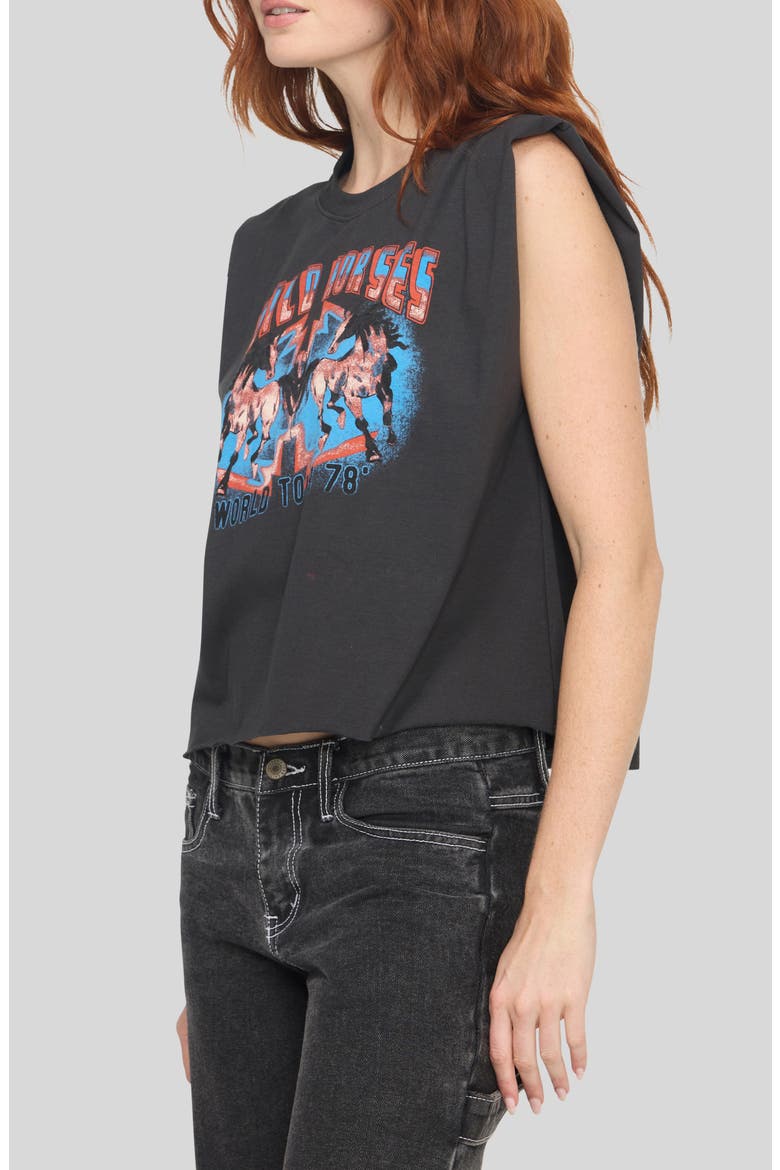 Wild Horses Graphic Tank, Alternate, color, WASHED BLACK