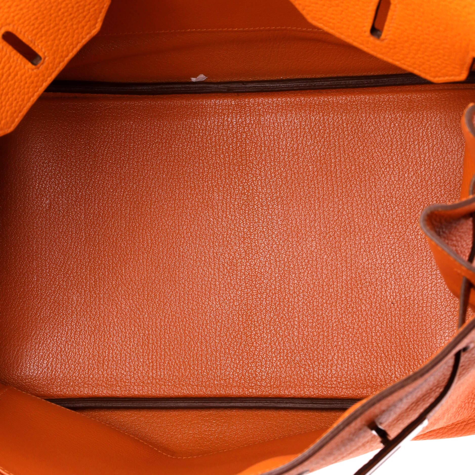Pre-Owned Hermes Birkin Handbag Orange Clemence with Palladium Hardware 35, Alternate, color, Orange H