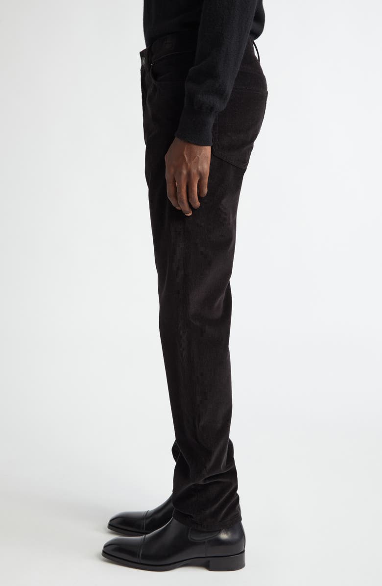 ZEGNA Cashco Five Pocket Corduroy Pants, Alternate, color, Black
