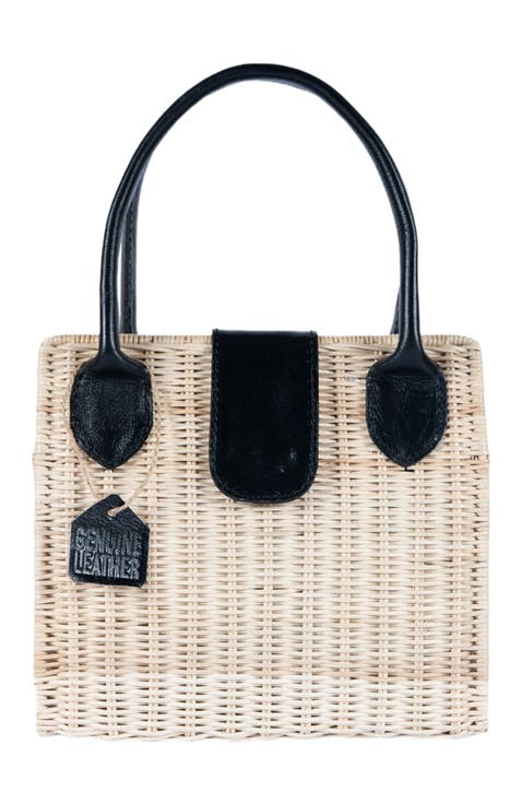 Piper Structured Rattan Handbag