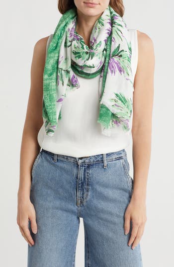 Area Stars Palm Leaf Scarf In Multi