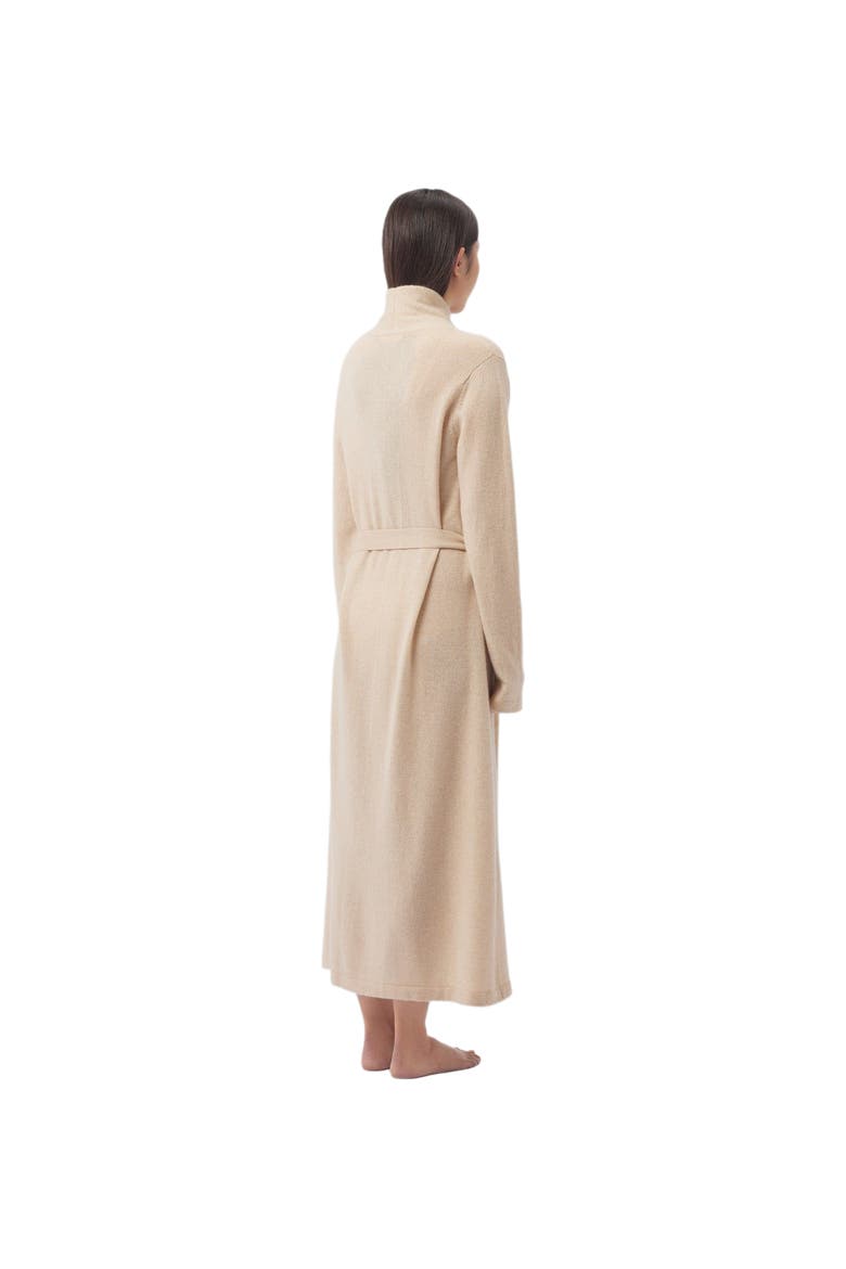 Long Cashmere Robe, Alternate, color, beige