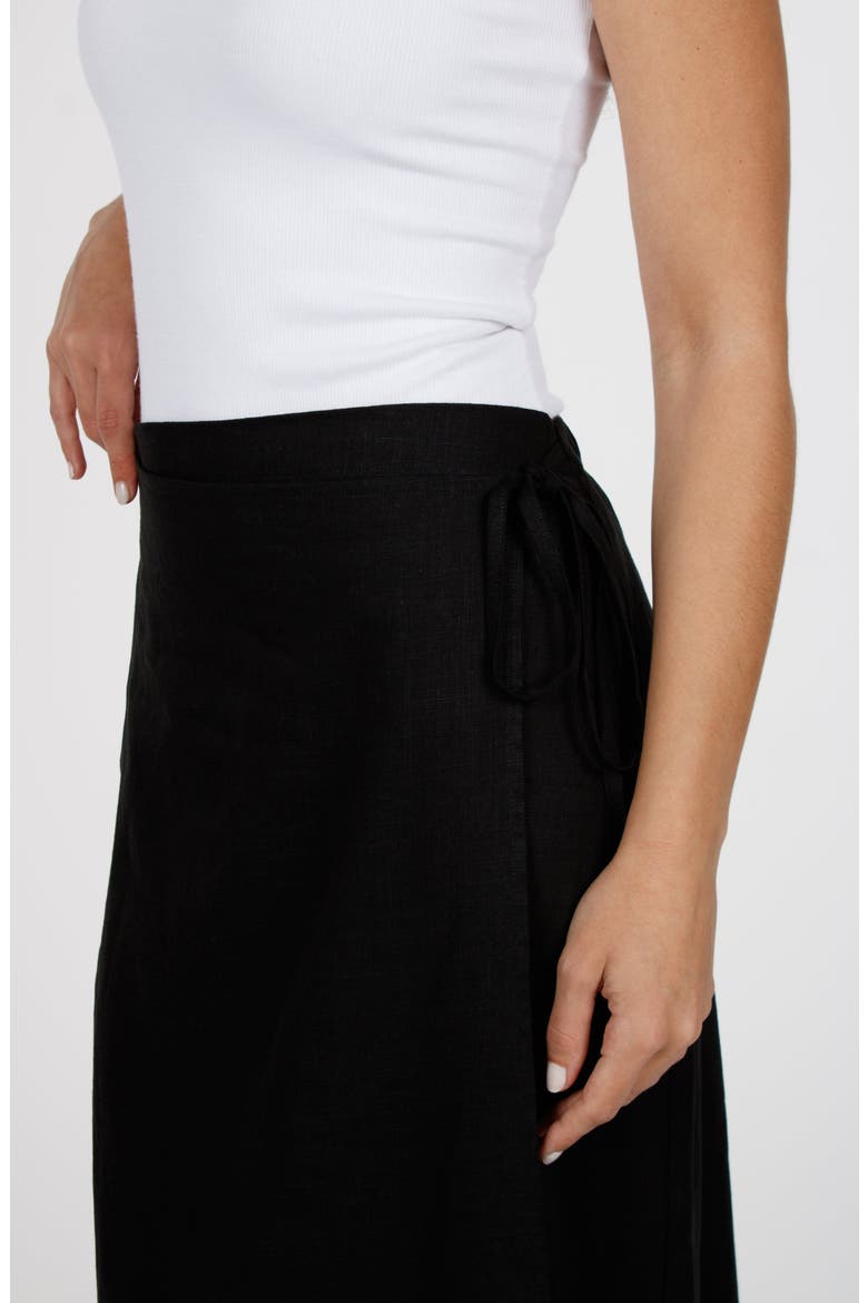 Marbella Wrap Skirt, Alternate, color, Noir