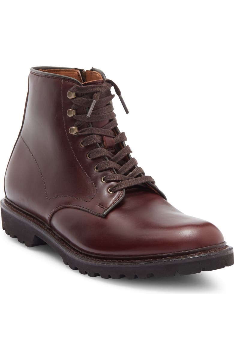 Allen Edmonds Hugo Lug Sole Boot, Main, color, Burgundy