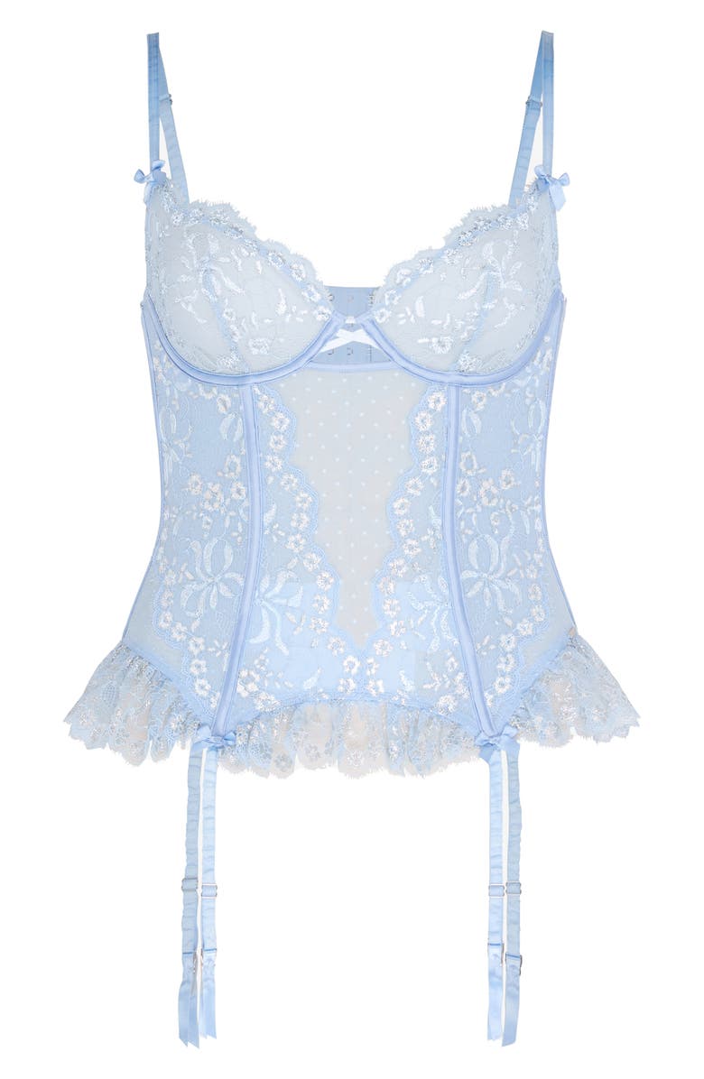 SAVAGE X FENTY Bedroom Belle Basque, Alternate, color, Endless Blue
