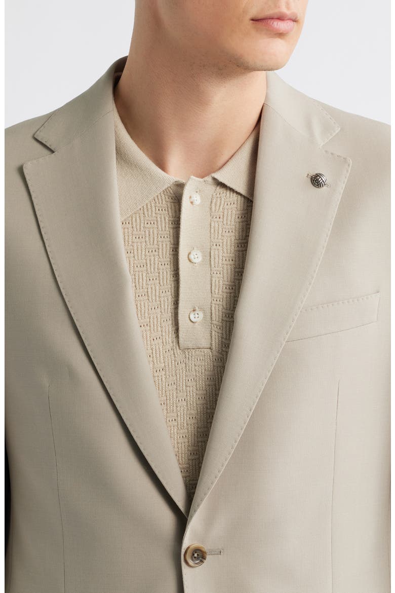 Esprit Solid Stretch Suit, Alternate, color, TAN