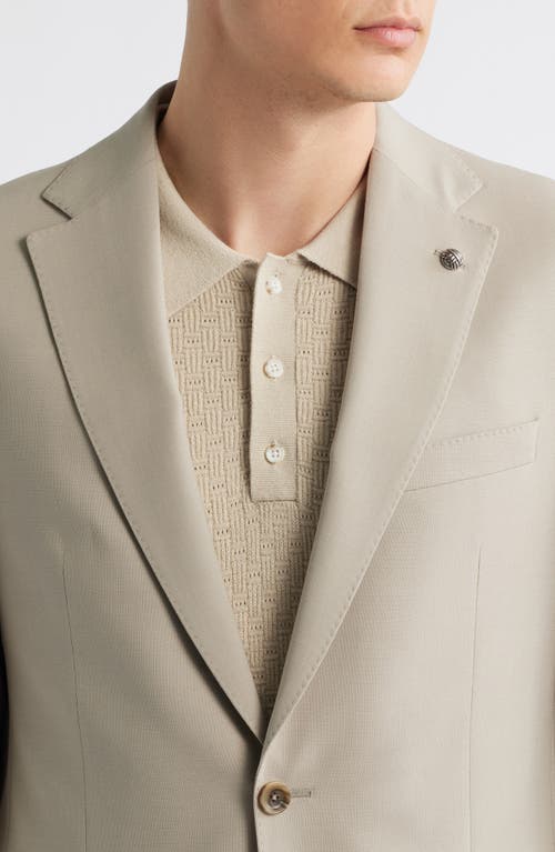 Jack Victor Esprit Solid Stretch Suit In Neutral