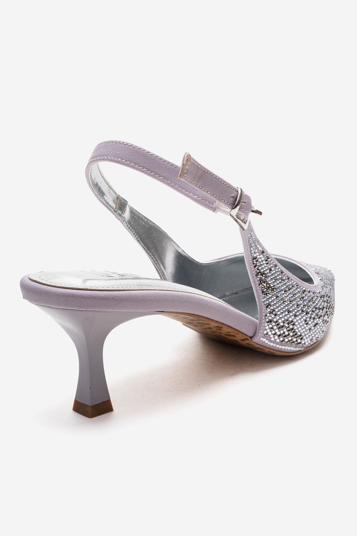 Prologue Shoes Nella Embellished Slingback Pointed Toe Pump, Alternate, color, Silver