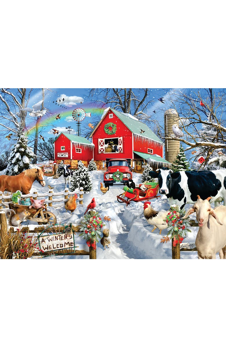 Sunsout Winter Barn 500 piece Jigsaw Puzzle for Adults, Alternate, color, Multicolor