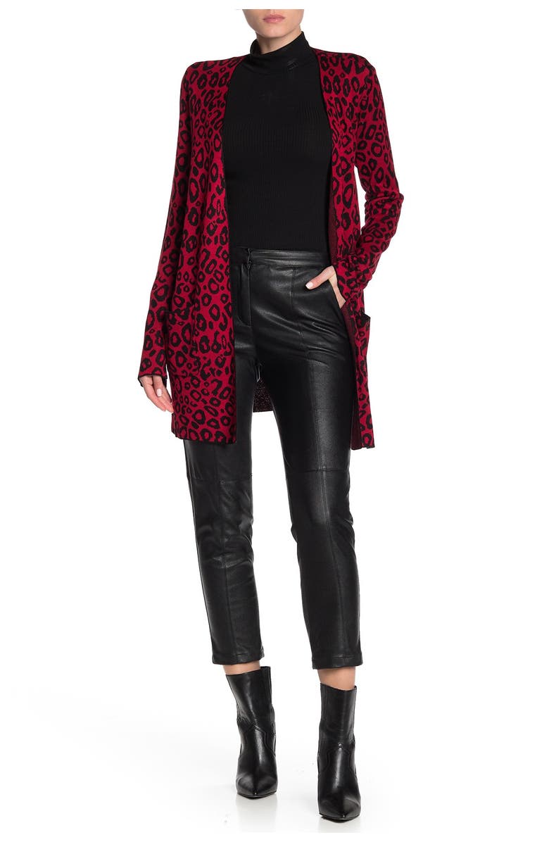 Joseph A Leopard Open Front Cardigan, Main, color, 